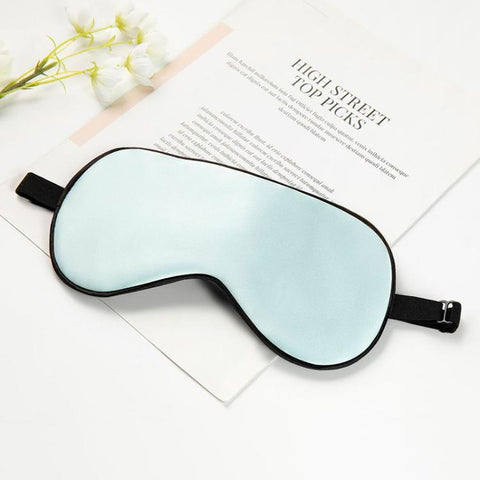 Silk Sleep Mask with Adjustable Buckle & Latex Strap Light Blocking Eye Mask