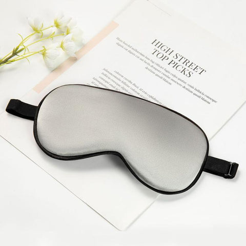 Silk Sleep Mask with Adjustable Buckle & Latex Strap Light Blocking Eye Mask