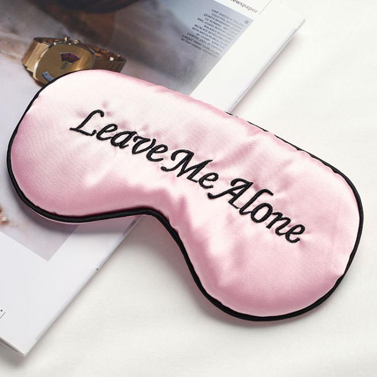 Funny Embroidered Sleep Mask for Women & Men Silk Satin Eye Mask with Lettering Light Blocking Blindfold
