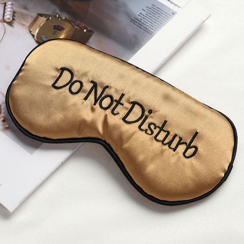 Funny Embroidered Sleep Mask for Women & Men Silk Satin Eye Mask with Lettering Light Blocking Blindfold