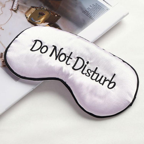 Funny Embroidered Sleep Mask for Women & Men Silk Satin Eye Mask with Lettering Light Blocking Blindfold