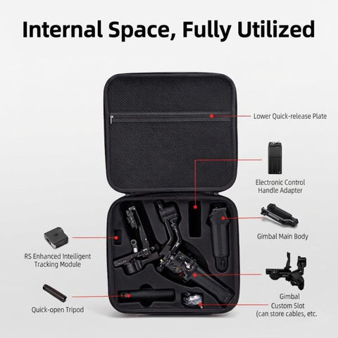 For DJI Ronin RS 5 Hard Carrying Case Gimbal Travel Protective Storage Bag Handheld Crossbody Bag