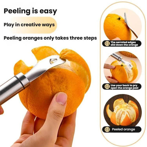 LsCook 304 Stainless Steel Orange Peeler Fruit Peeling Tool