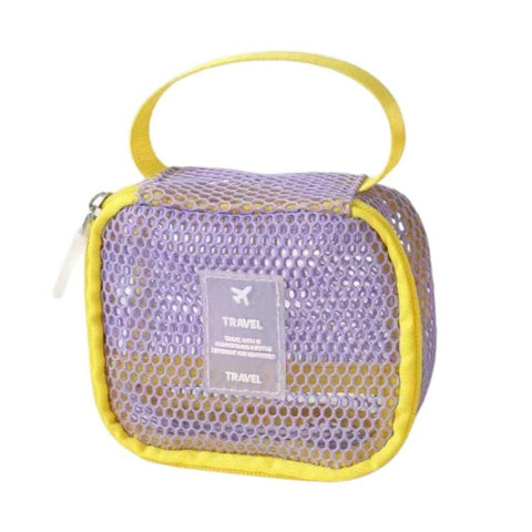 Mesh Multi-Functional Cosmetic Bag Large-Capacity Travel Makeup Storage Bag, Square Pink, Square Green, Square Purple, Octopus Pink, Octopus Green, Octopus Purple