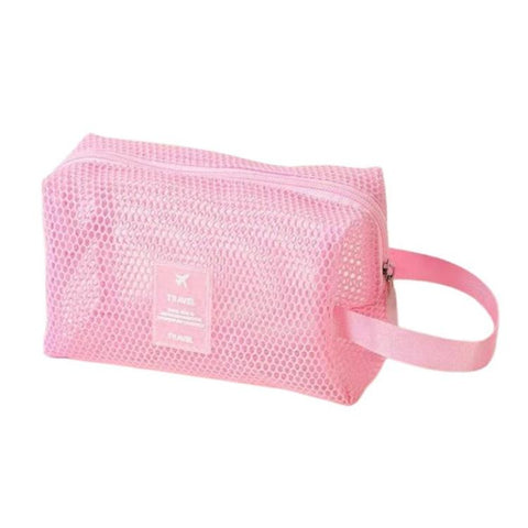 Mesh Multi-Functional Cosmetic Bag Large-Capacity Travel Makeup Storage Bag, Square Pink, Square Green, Square Purple, Octopus Pink, Octopus Green, Octopus Purple