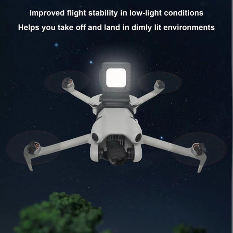 For DJI Mini 4 Pro Ultra Bright Night Flight Light 180-degree Adjustable LED Searchlight with 3 Light Modes