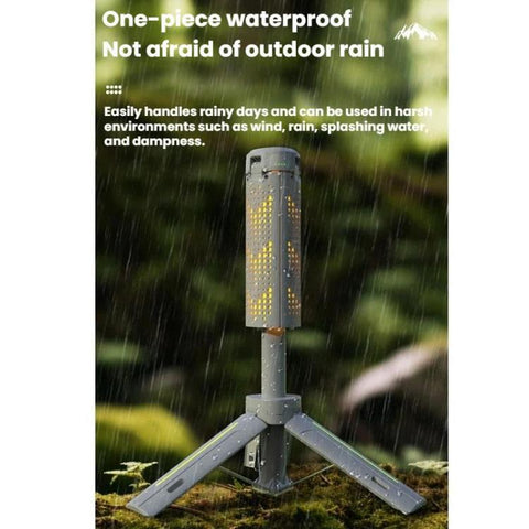 720 Degree Rotating Folding Outdoor Camping Lamp With Three-Leaf LED Blade