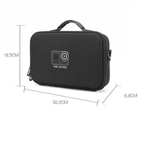 For DJI Osmo Action 6 Adventure Combo Carrying Case Portable Shoulder Bag Battery Handle & 1.5m Extension Rod, Cage Compatible