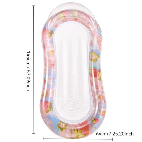 Inflatable Thickened Floating Bed Water Air Lounger, Yellow Lemon, Watermelon Pattern, Strawberry Pattern, Lime Pineapple Pattern, Sequined Starry Blue, Sequined Starry Pink, Sequins Watermelon Pattern, Sequins Strawberry Pattern, Sequins Mermaid      ...