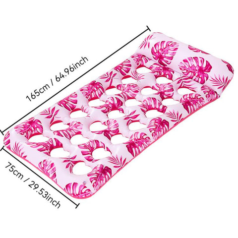 Inflatable Thickened Floating Bed Water Air Lounger, Yellow Lemon, Watermelon Pattern, Strawberry Pattern, Lime Pineapple Pattern, Sequined Starry Blue, Sequined Starry Pink, Sequins Watermelon Pattern, Sequins Strawberry Pattern, Sequins Mermaid      ...
