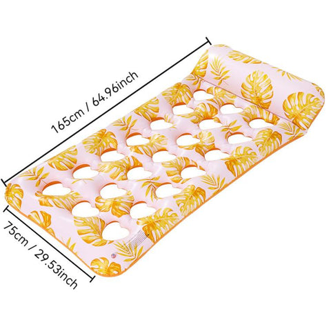 Inflatable Thickened Floating Bed Water Air Lounger, Yellow Lemon, Watermelon Pattern, Strawberry Pattern, Lime Pineapple Pattern, Sequined Starry Blue, Sequined Starry Pink, Sequins Watermelon Pattern, Sequins Strawberry Pattern, Sequins Mermaid      ...