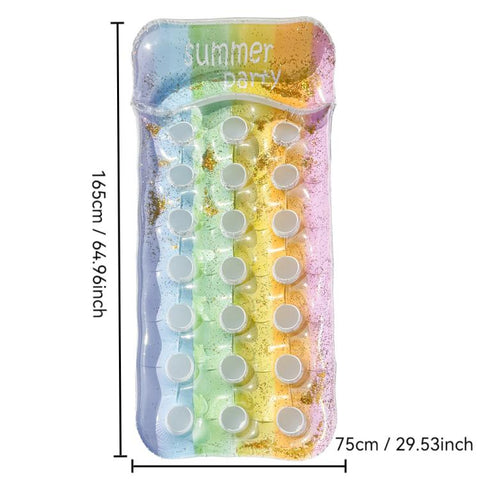 Inflatable Thickened Floating Bed Water Air Lounger, Yellow Lemon, Watermelon Pattern, Strawberry Pattern, Lime Pineapple Pattern, Sequined Starry Blue, Sequined Starry Pink, Sequins Watermelon Pattern, Sequins Strawberry Pattern, Sequins Mermaid      ...