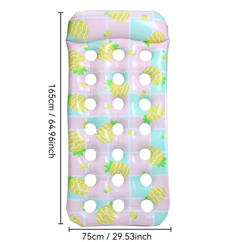 Inflatable Thickened Floating Bed Water Air Lounger, Yellow Lemon, Watermelon Pattern, Strawberry Pattern, Lime Pineapple Pattern, Sequined Starry Blue, Sequined Starry Pink, Sequins Watermelon Pattern, Sequins Strawberry Pattern, Sequins Mermaid      ...