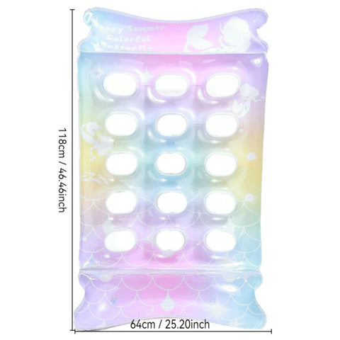 Inflatable Thickened Floating Bed Water Air Lounger, Yellow Lemon, Watermelon Pattern, Strawberry Pattern, Lime Pineapple Pattern, Sequined Starry Blue, Sequined Starry Pink, Sequins Watermelon Pattern, Sequins Strawberry Pattern, Sequins Mermaid      ...