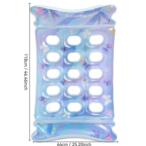 Inflatable Thickened Floating Bed Water Air Lounger, Yellow Lemon, Watermelon Pattern, Strawberry Pattern, Lime Pineapple Pattern, Sequined Starry Blue, Sequined Starry Pink, Sequins Watermelon Pattern, Sequins Strawberry Pattern, Sequins Mermaid      ...