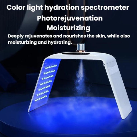 SD-0122 Foldable Hydrating Spray Spectrum Beauty Device 7-Color LED Facial Light Therapy Device For Beauty Salon, US Plug, EU Plug, UK Plug, AU Plug