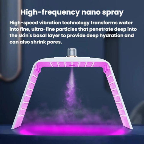 SD-0122 Foldable Hydrating Spray Spectrum Beauty Device 7-Color LED Facial Light Therapy Device For Beauty Salon, US Plug, EU Plug, UK Plug, AU Plug