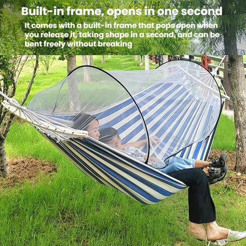 220 x 150cm Anti-rollover Mosquito Net Hammock Thickened Canvas Double Outdoor Swing Chair