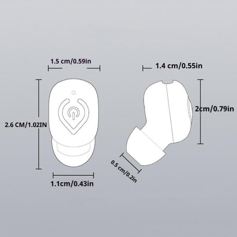 V08 Mini Button In-Ear Bluetooth Earphone IPX3 Waterproof Single Earbud