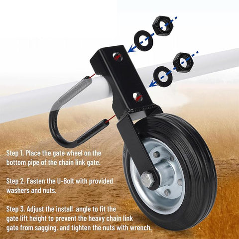 Heavy Duty Farm Gate Casters Outdoor Door Frame Auxiliary Wheels
