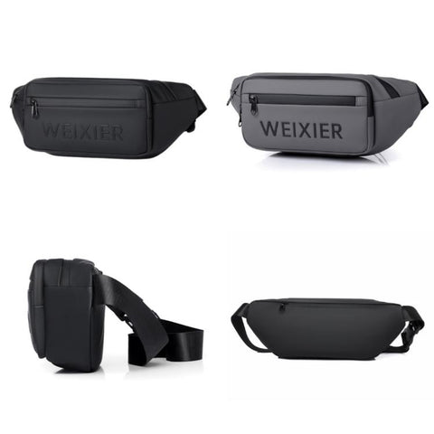 WEIXIER Y9581 Mens Sling Bag Waterproof Fanny Pack Crossbody Shoulder Chest Bag
