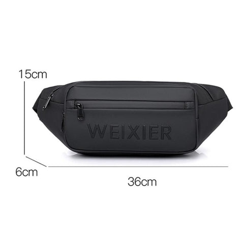 WEIXIER Y9581 Mens Sling Bag Waterproof Fanny Pack Crossbody Shoulder Chest Bag