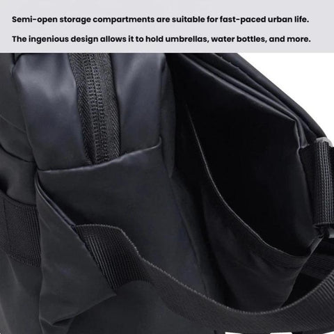 WEIXIER Large Capacity Messenger Bag for Men, Water Resistant Crossbody Shoulder Bag Multi-Pocket Briefcase with Luggage Strap