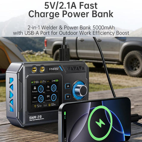 FNIRSI SWM-20 2.4 Inch Color Screen Handheld Dual Pulse Spot Welder With Welding Pen, SWM-20