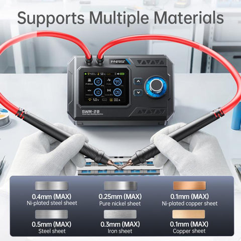 FNIRSI SWM-20 2.4 Inch Color Screen Handheld Dual Pulse Spot Welder With Welding Pen, SWM-20