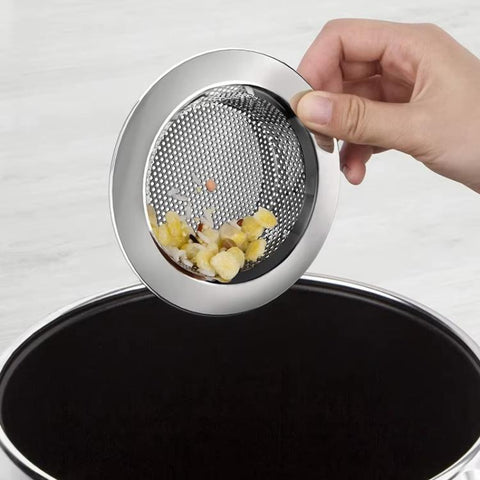 LsCook 11.5 cm Wide-Rim Stainless Steel Sink Strainer Metal Food Residue Filter Tool