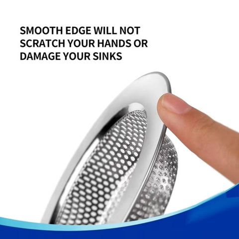 LsCook 11.5 cm Wide-Rim Stainless Steel Sink Strainer Metal Food Residue Filter Tool