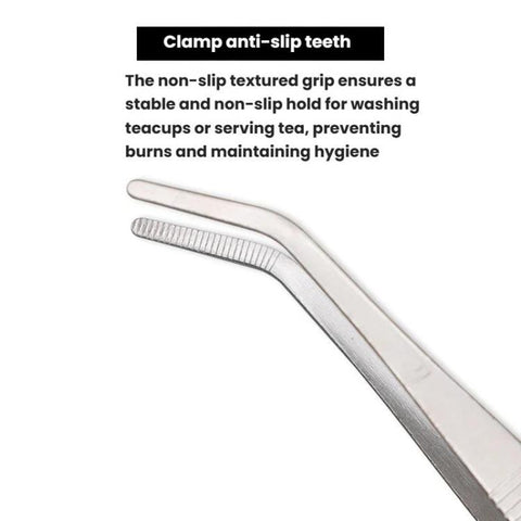 Extra Long Thick 401 Stainless Steel Tea Tongs Tea Tweezers, LsCook 20cm