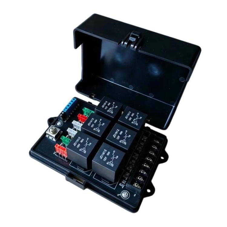 12V Universal Car Fuse Box 6-Way Relay Fuse Box With LED Indicator Light, 6-Way With LED Light