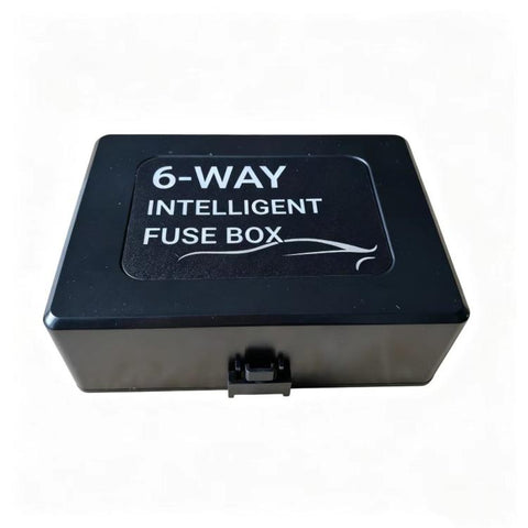 12V Universal Car Fuse Box 6-Way Relay Fuse Box With LED Indicator Light, 6-Way With LED Light