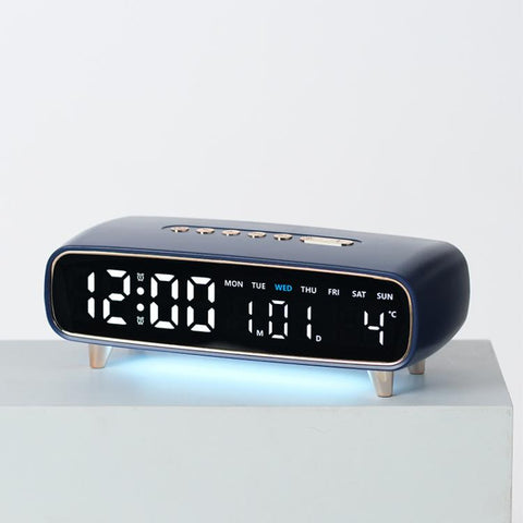 LED Digital Alarm Clock With Night Light, Date/Weekday/Temperature, 2 Alarms, Countdown Timer, 3 Brightness Levels, USB Output Port