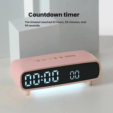 LED Digital Alarm Clock With Night Light, Date/Weekday/Temperature, 2 Alarms, Countdown Timer, 3 Brightness Levels, USB Output Port