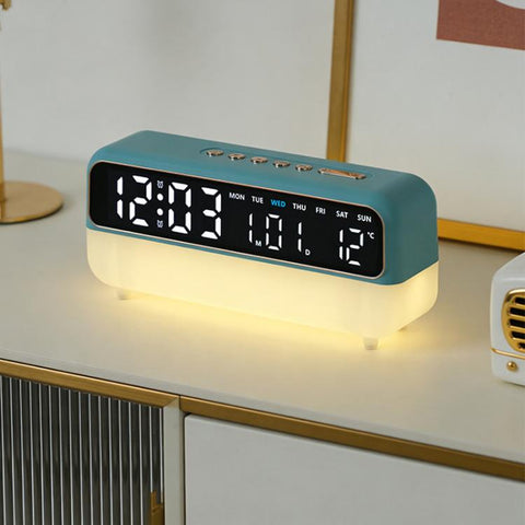 Multi-Function Digital Alarm Clock With Dimmable Night Light, Date/Weekday/Temperature, Dual Alarms, Timer Function, USB Charging Port