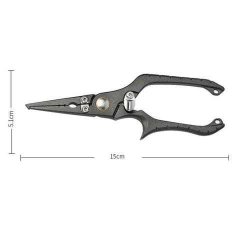 Stainless Steel Lure Pliers Multi-Function Fishing Pliers Hook Remover, Solid Handle