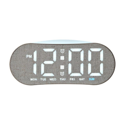Digital Alarm Clock for Bedroom With Atmosphere Night Light, 2 Alarms, Week/Date/Temperature Display