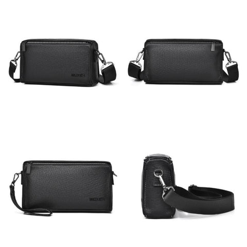 WEIXIER W133  Mens Small Crossbody Bag Versatile Messenger Clutch with 6 Card Slots for Travel & Daily Use
