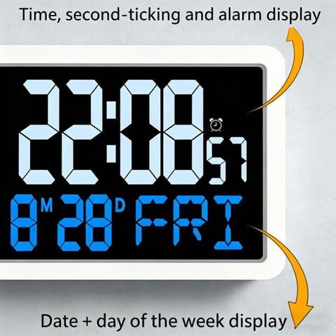 Digital Wall Clock with Wireless Outdoor Sensor Indoor Outdoor Temperature and Humidity Monitor