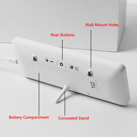 Digital Wall Clock with Wireless Outdoor Sensor Indoor Outdoor Temperature and Humidity Monitor