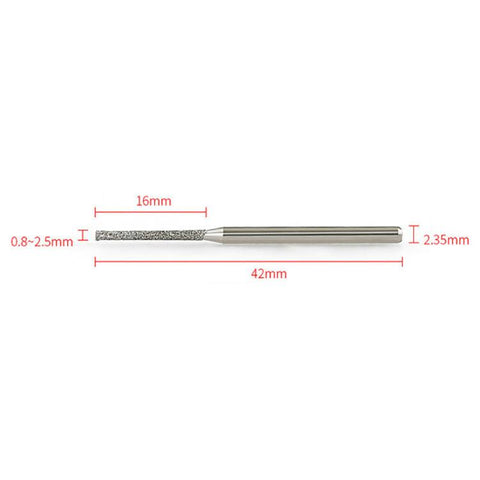 Carborundum Drill Bit Jade Emerald Agate Drill Bit Extended Diamond Grinding Bit, 0.8mm, 1.0mm, 1.2mm, 1.5mm, 1.8mm, 2.0mm, 2.5mm