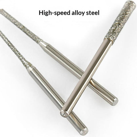 Carborundum Drill Bit Jade Emerald Agate Drill Bit Extended Diamond Grinding Bit, 0.8mm, 1.0mm, 1.2mm, 1.5mm, 1.8mm, 2.0mm, 2.5mm