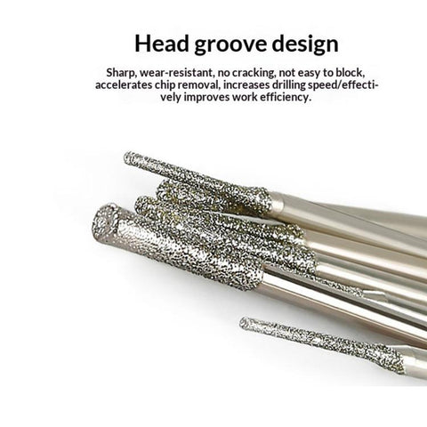 Carborundum Drill Bit Jade Emerald Agate Drill Bit Extended Diamond Grinding Bit, 0.8mm, 1.0mm, 1.2mm, 1.5mm, 1.8mm, 2.0mm, 2.5mm