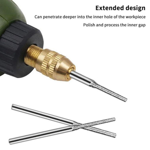 Carborundum Drill Bit Jade Emerald Agate Drill Bit Extended Diamond Grinding Bit, 0.8mm, 1.0mm, 1.2mm, 1.5mm, 1.8mm, 2.0mm, 2.5mm