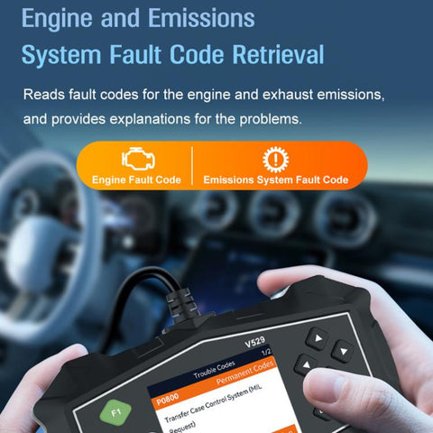 V529 OBD2 Car Fault Diagnostic Scanner Engine System Diagnostic Tool