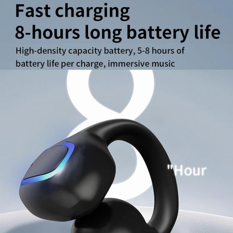 GD30 Single Ear Earring Style Bluetooth Earphone IPX3 Waterproof Clear Noise Reduction Earphone
