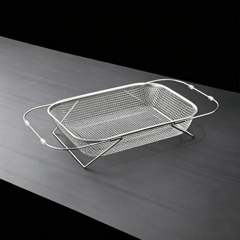 Expandable Over The Sink Colander Strainer 304 Stainless Steel Fine Mesh Drain Basket With Adjustable Arms And Standing Feet, Small, Medium, Large, Extra Large