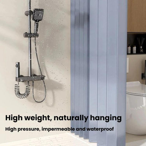 Foldable Waterproof Bathroom Shower Curtain Invisible Toilet Wet And Dry Separation Partition Curtain, 3-Fold Grey, 4-Fold Grey, 5-Fold Grey, 3-Fold White, 4-Fold White, 5-Fold White